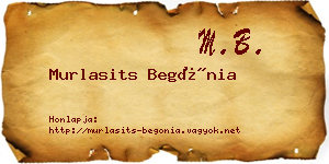 Murlasits Begónia névjegykártya